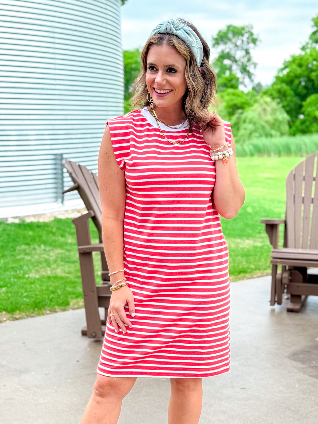 Seeing Stripes Sleeveless Dress
