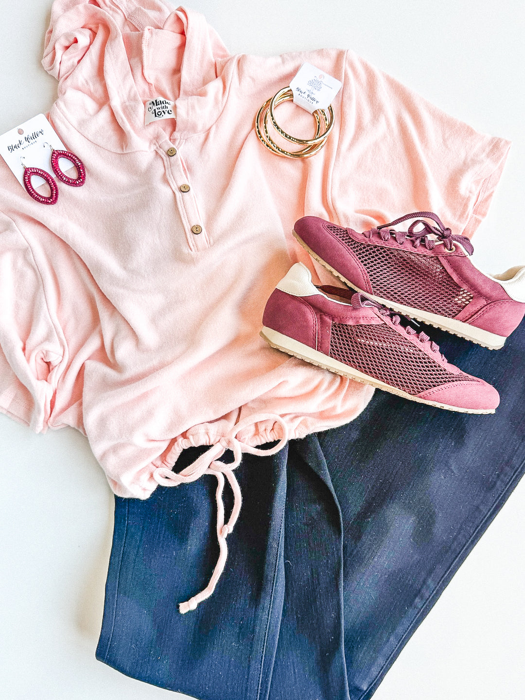Basic Babe Short Sleeve Hacci Hoodie