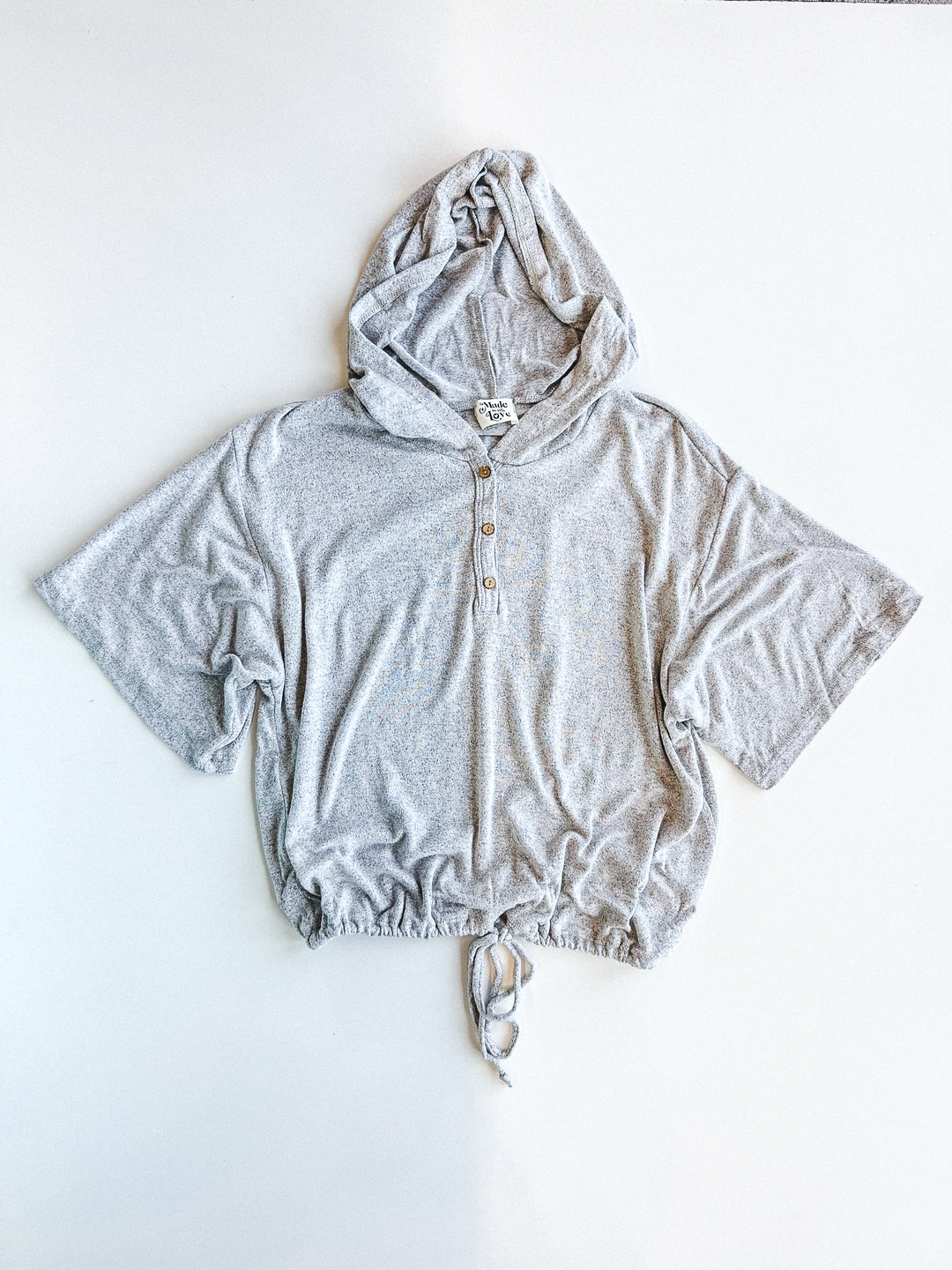 Basic Babe Short Sleeve Hacci Hoodie