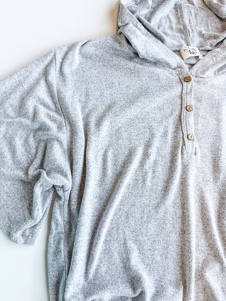 Basic Babe Short Sleeve Hacci Hoodie