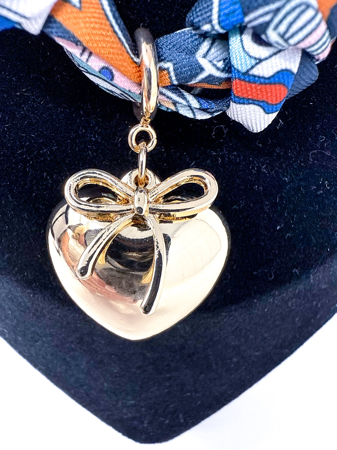 Navy Knotted Scarf Necklace