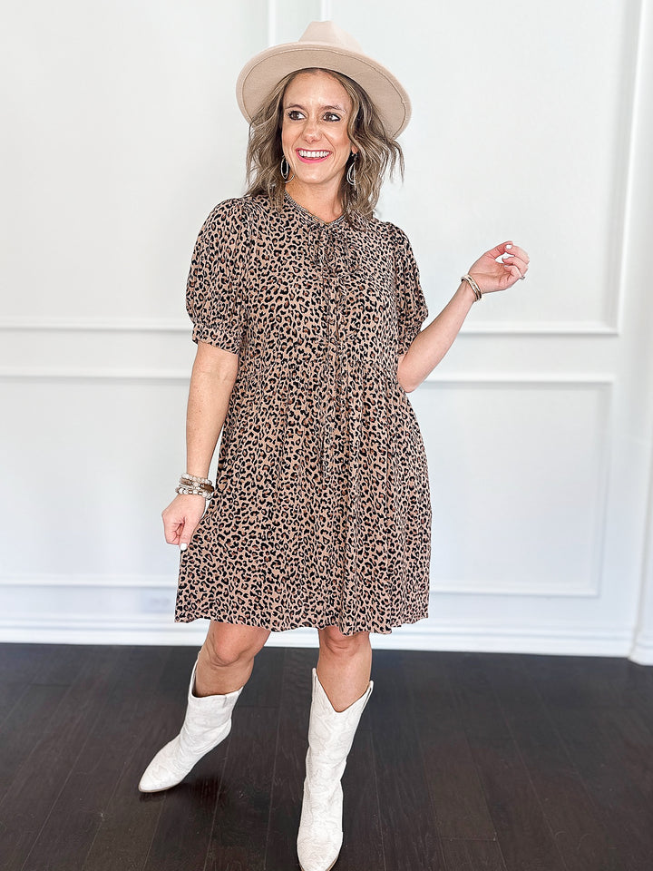 Lyla Leopard Bow Dress