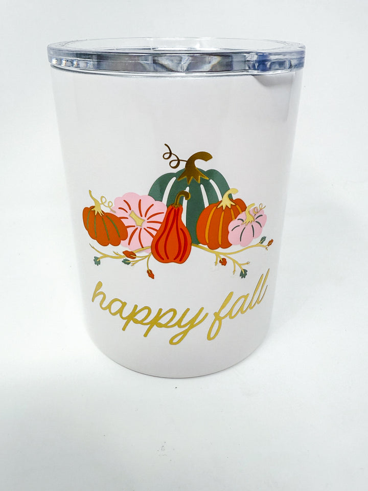 Happy Fall 12 oz Tumbler with Lid