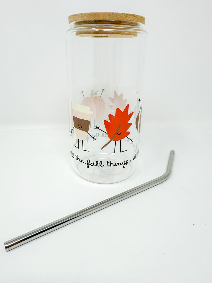 All the Fall Things Glass Cup
