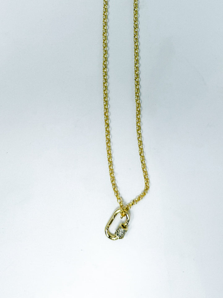 Twist Carabiner Charm Necklace