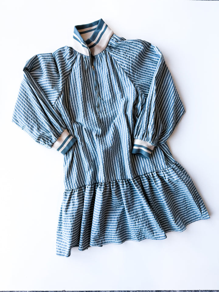 Sporty Stripes Drop Waist Dress