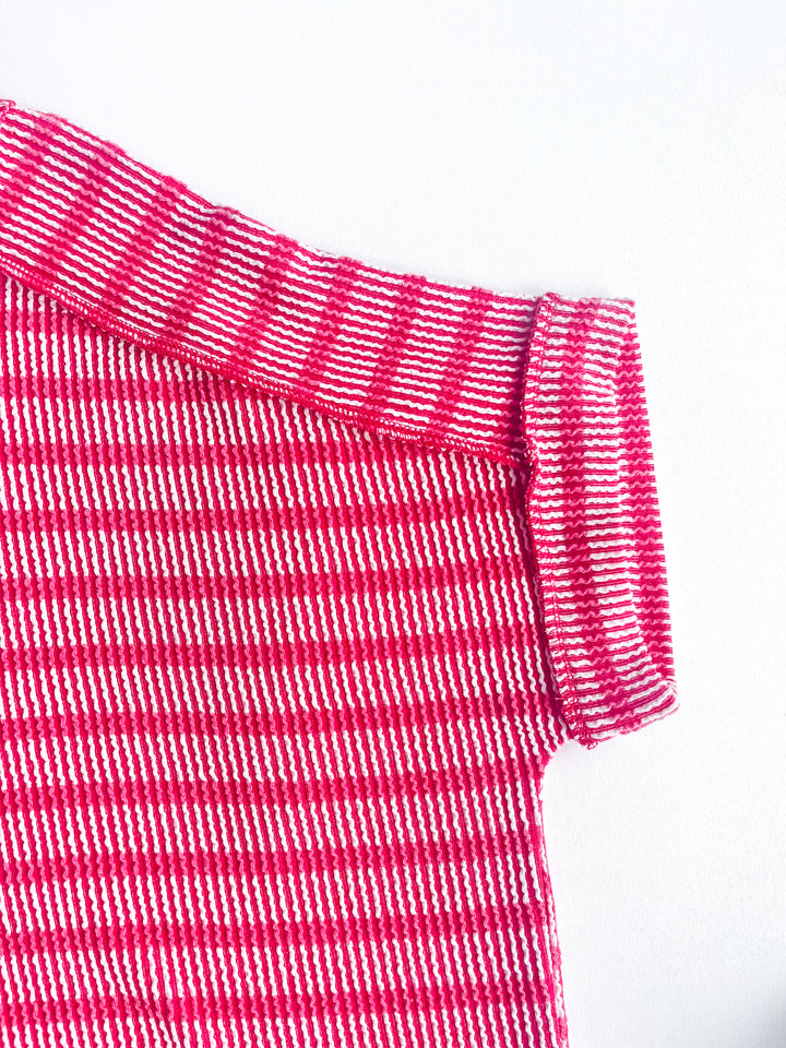 Daily Delight Striped Ribbed Tee