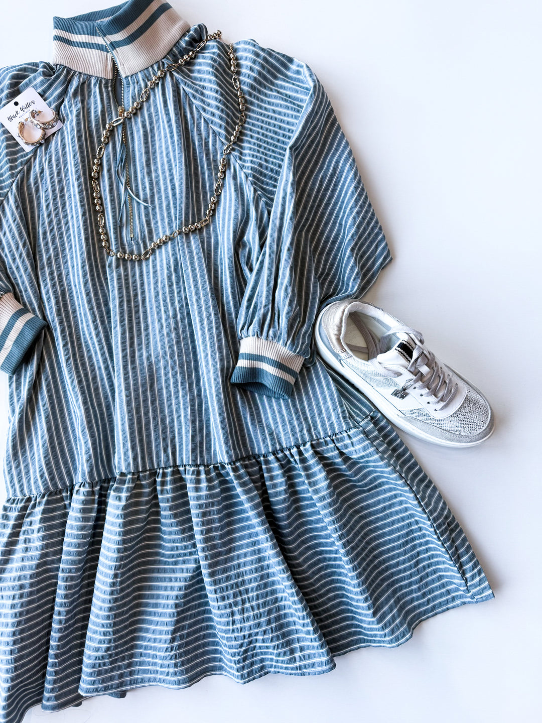 Sporty Stripes Drop Waist Dress