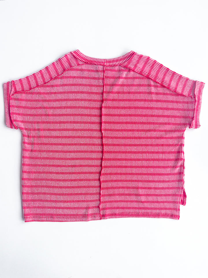 Daily Delight Striped Ribbed Tee
