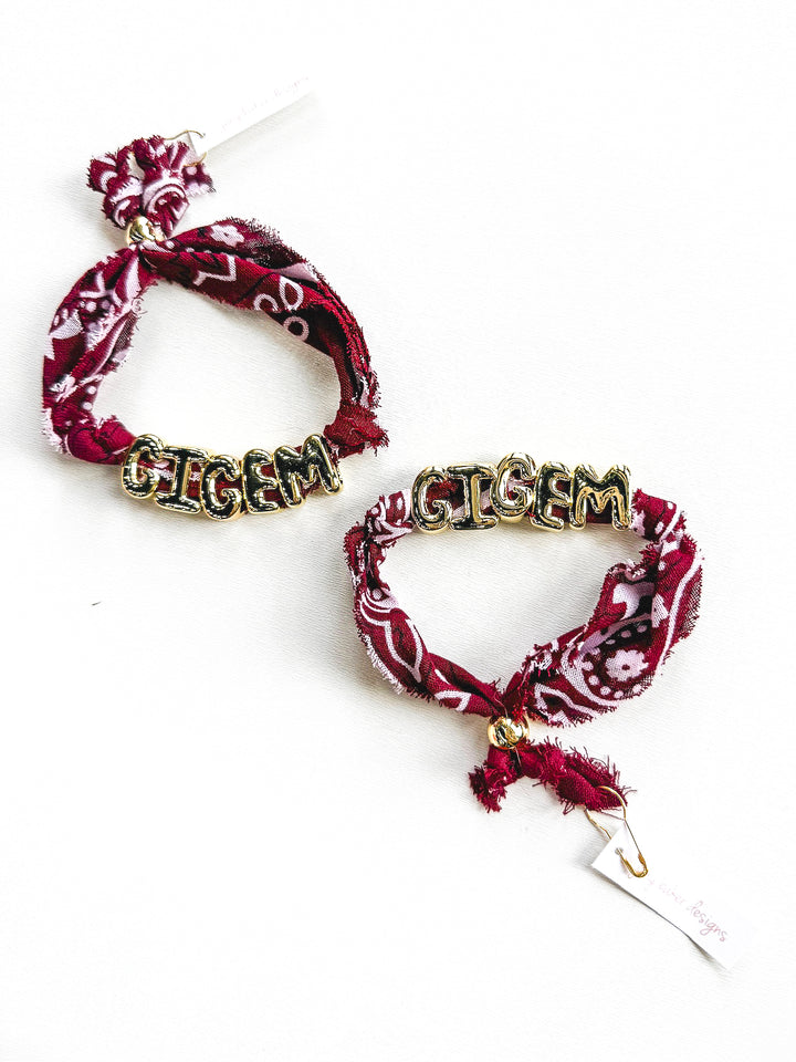 Gig Em Bandana Bracelet
