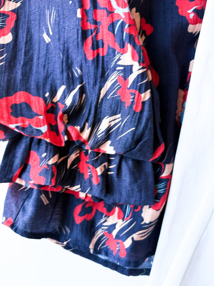 Wild Bloom Ruffle Button Up