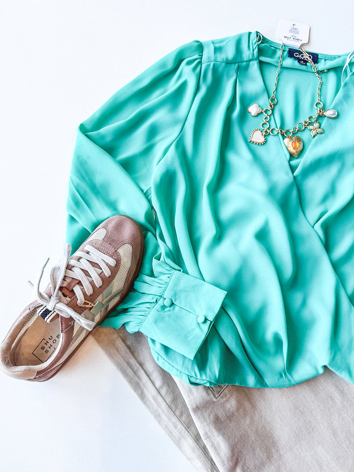 Make it Day or Night Surplice Blouse