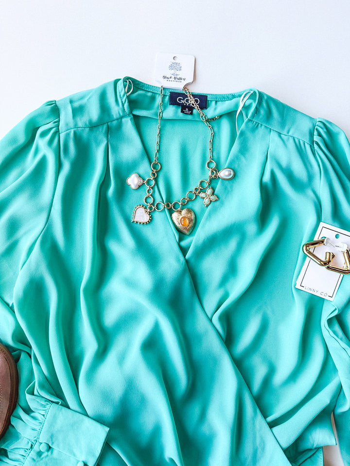 Make it Day or Night Surplice Blouse