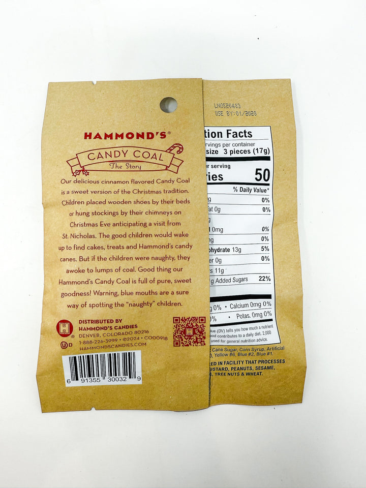 Candy Coal Cinnamon Handmade Hard Candy