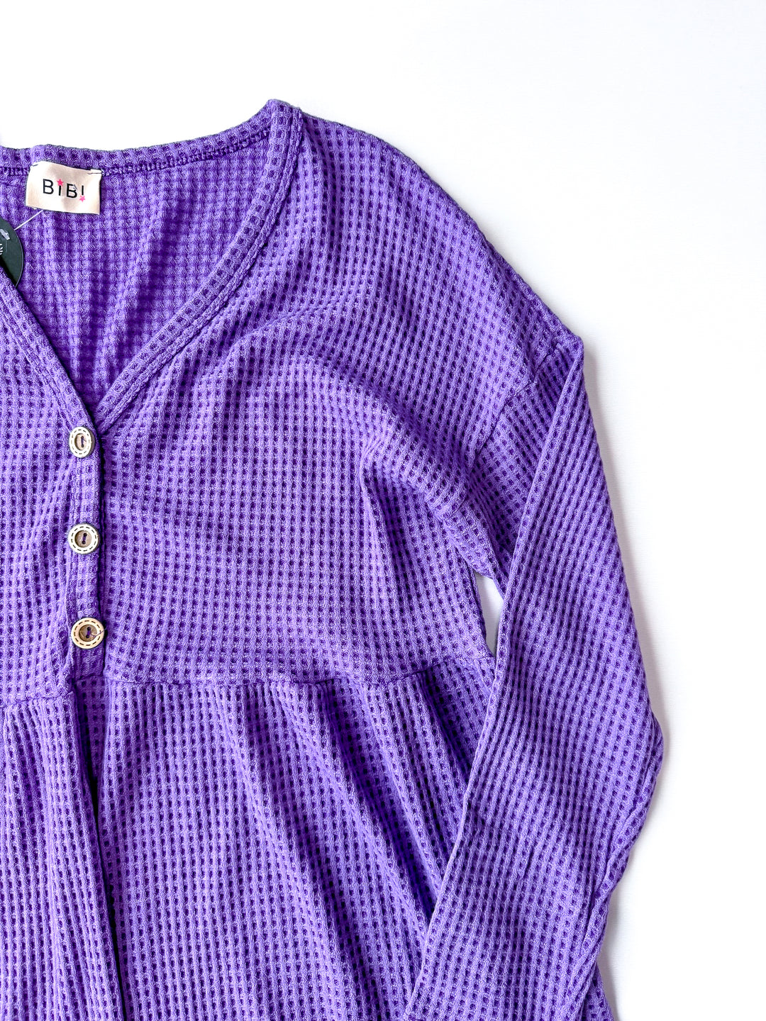 Waffle Knit Babydoll Top