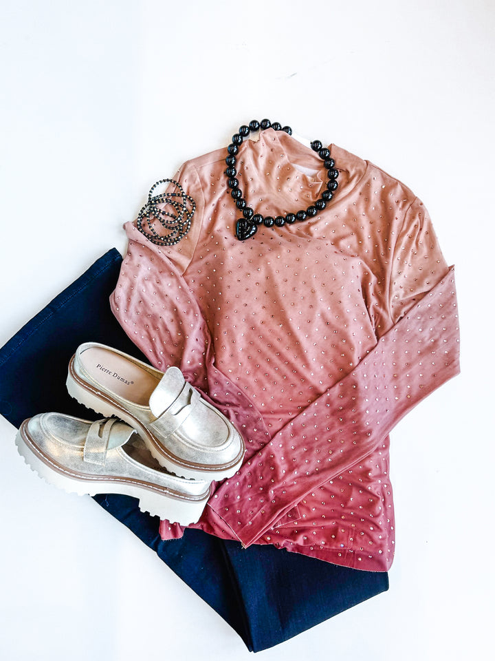 All Eyes On You Mock Neck