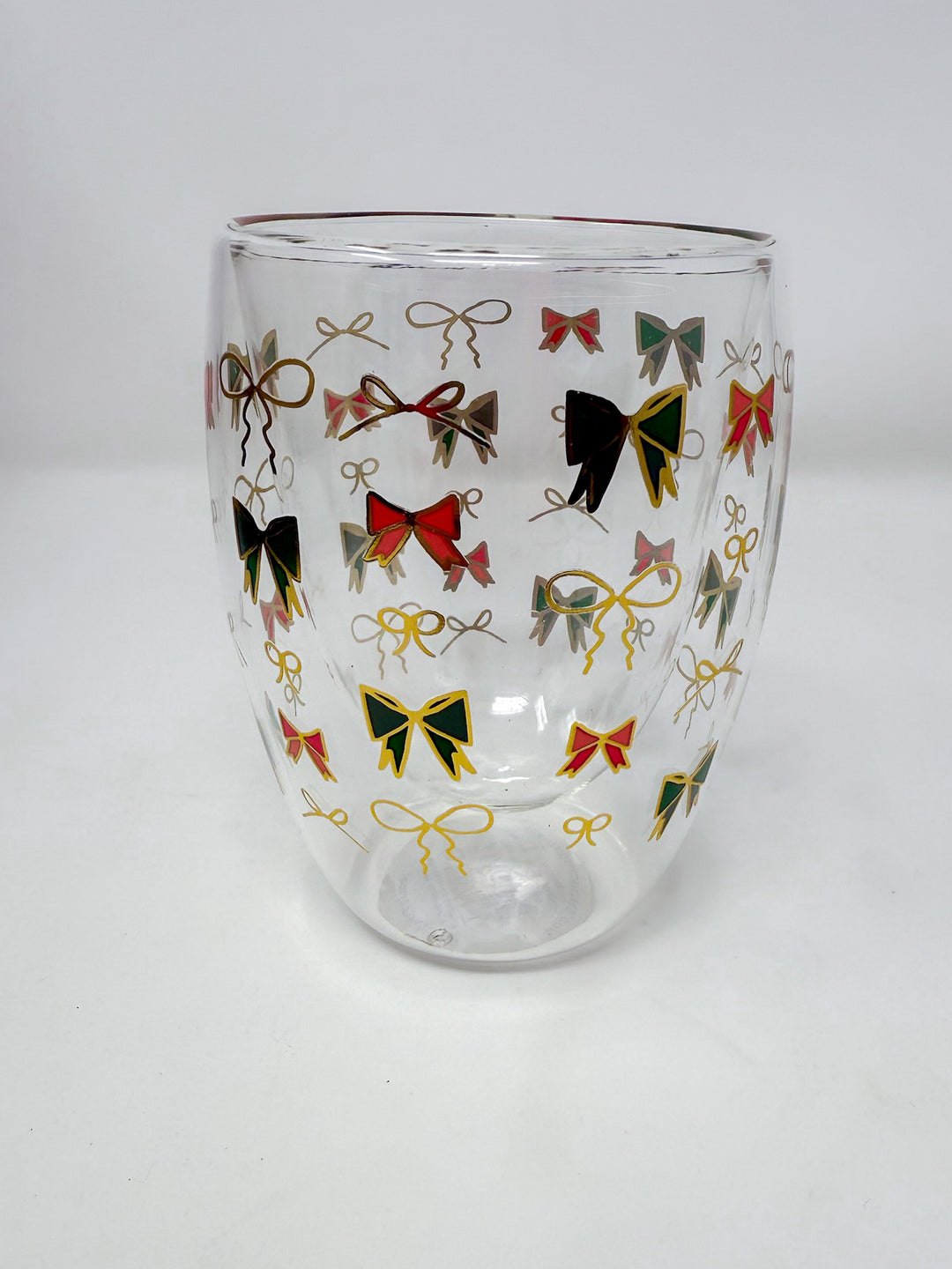 Holiday Bow Wine Glass