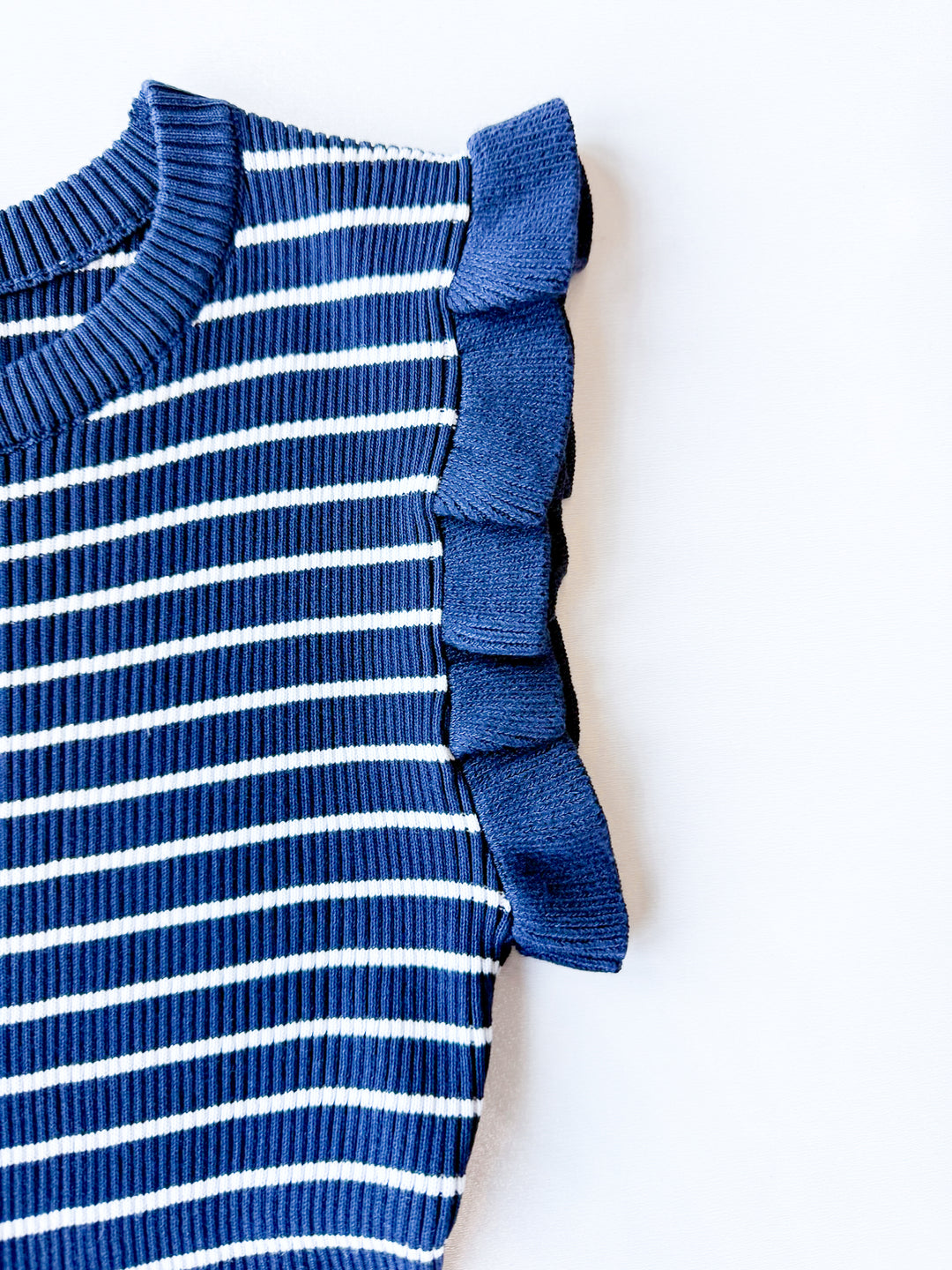 Harbor Stripe Ruffle Top