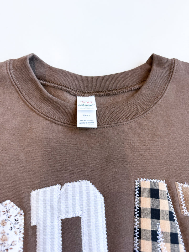 Patchwork Pray Faith Based Pullover