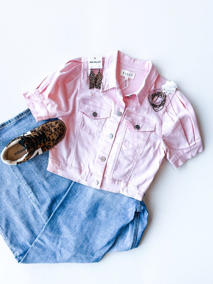 Pink Emma Crop Jacket