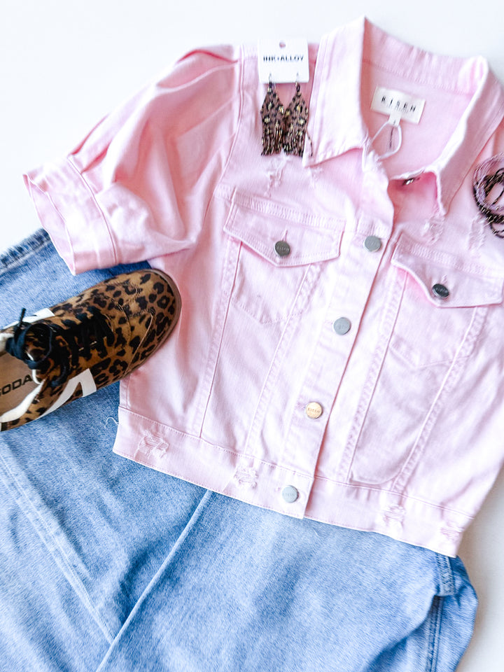 Pink Emma Crop Jacket