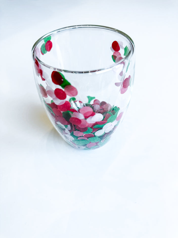 Holiday Confetti Wine Glass