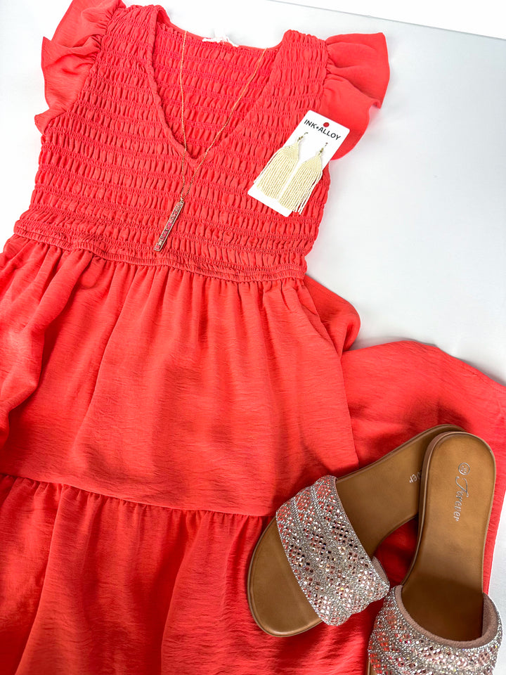 Felicity Flutter Crinkle Dress