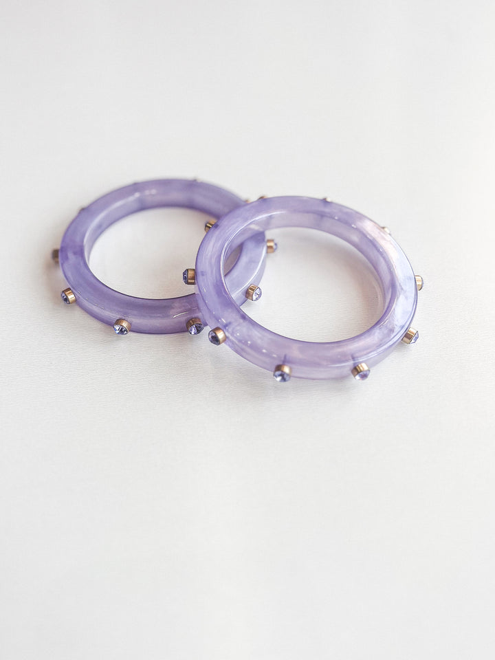 Rhinestone & Resin Bangle