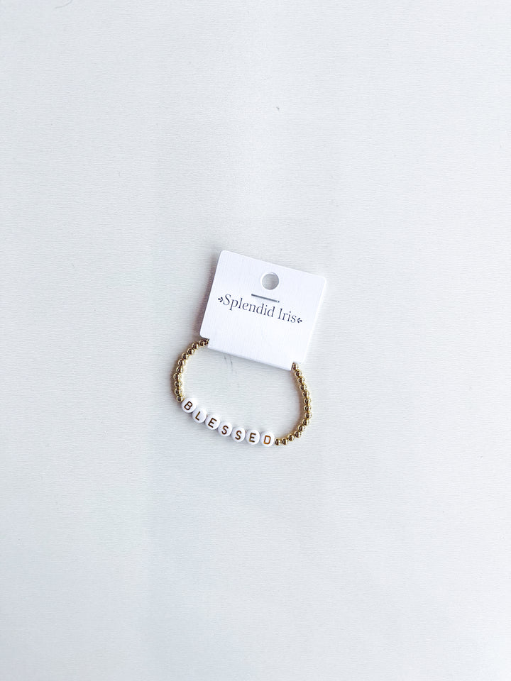 Blessed Stretch Bead Bracelet