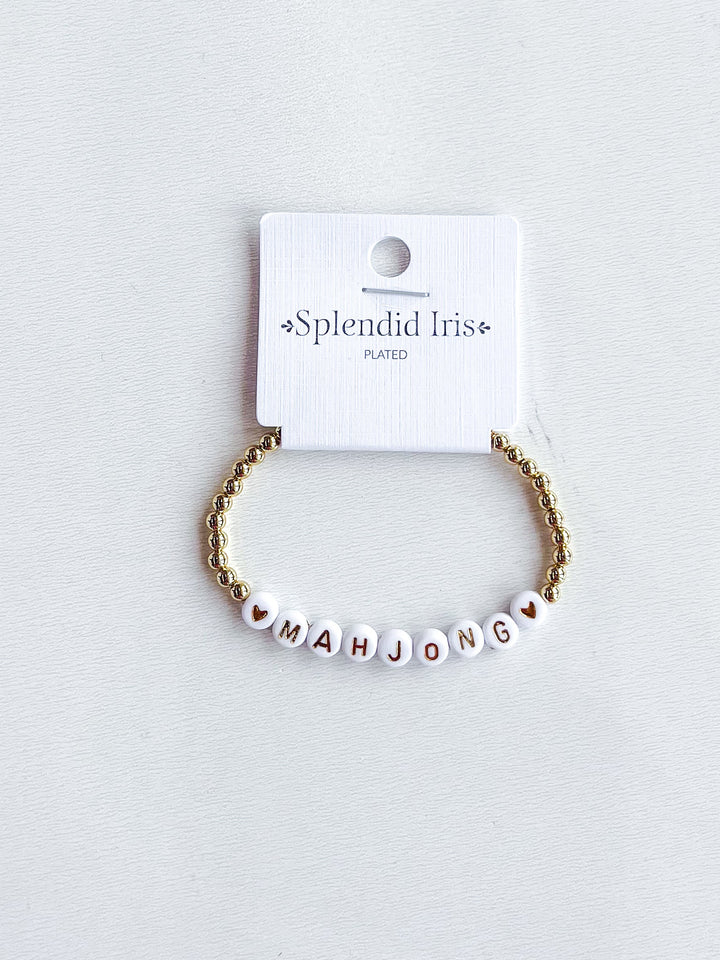 Mahjong Stretch Bead Bracelet