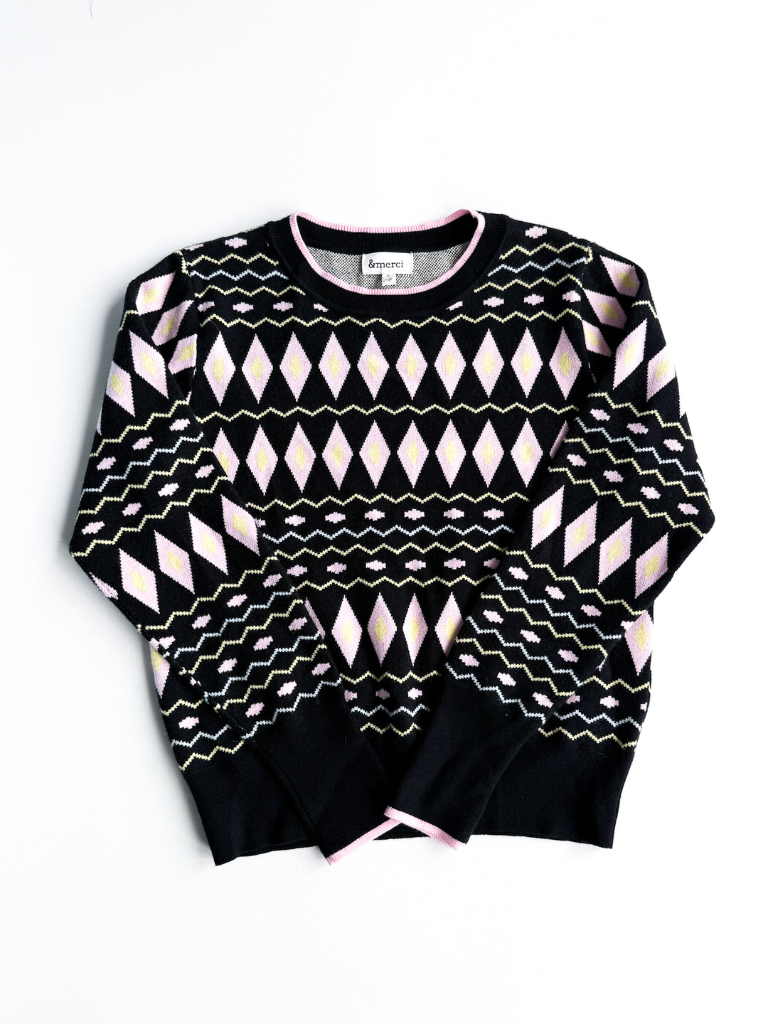 Gone Geo Round Neck Sweater