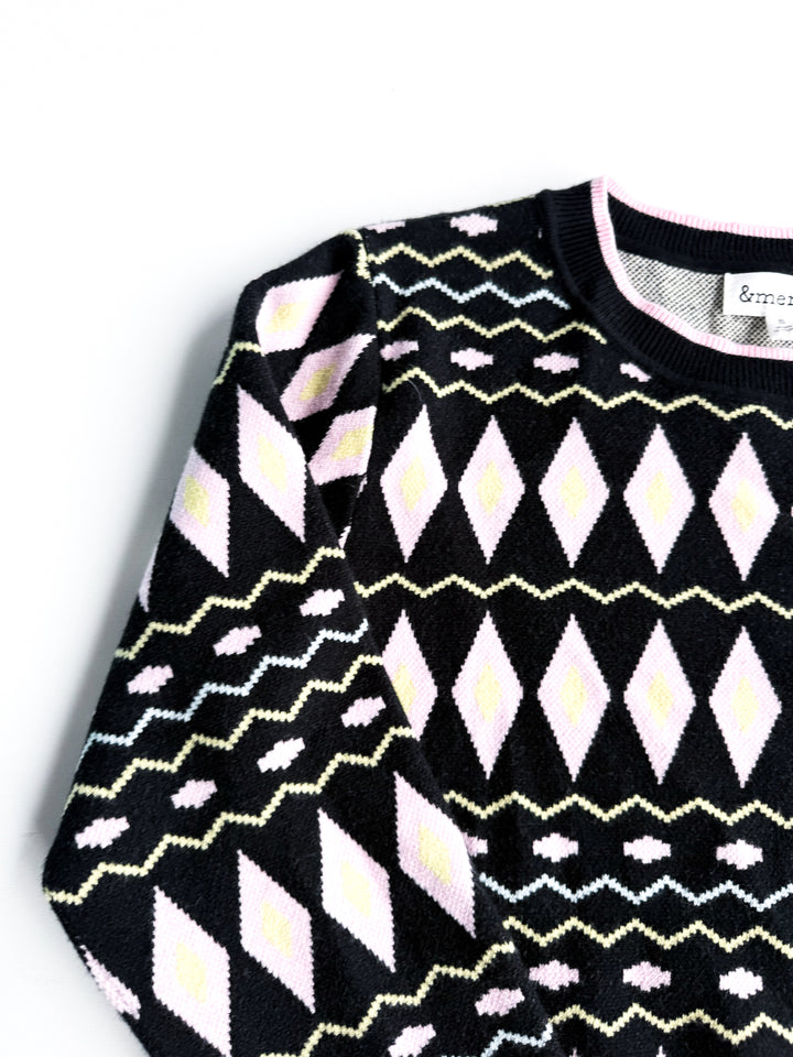 Gone Geo Round Neck Sweater