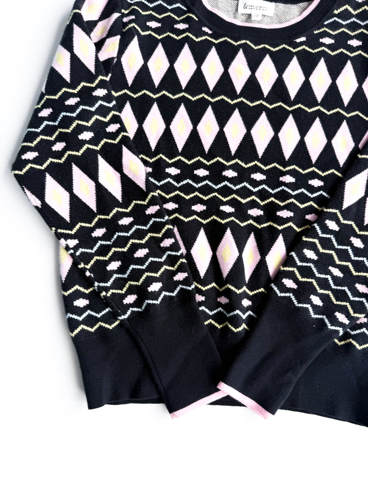 Gone Geo Round Neck Sweater