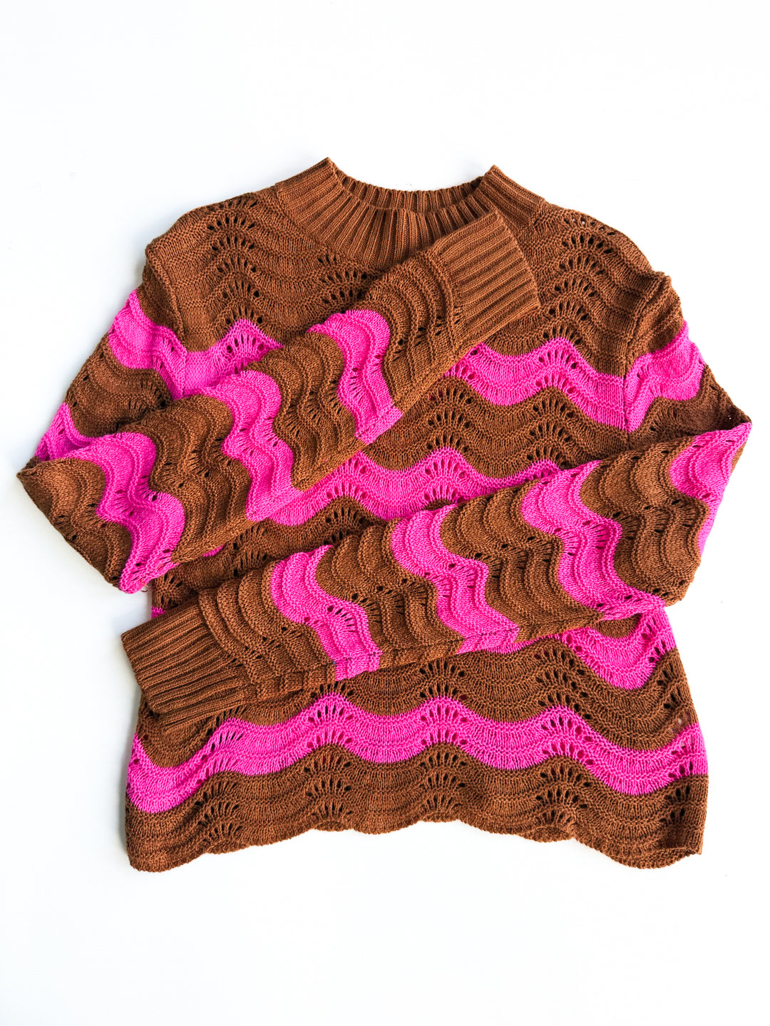 Wear It With Waves Open Knit Sweater