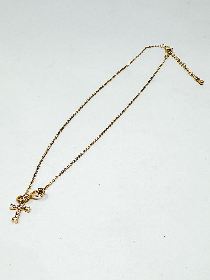 Dainty Infinity & Cross Necklace