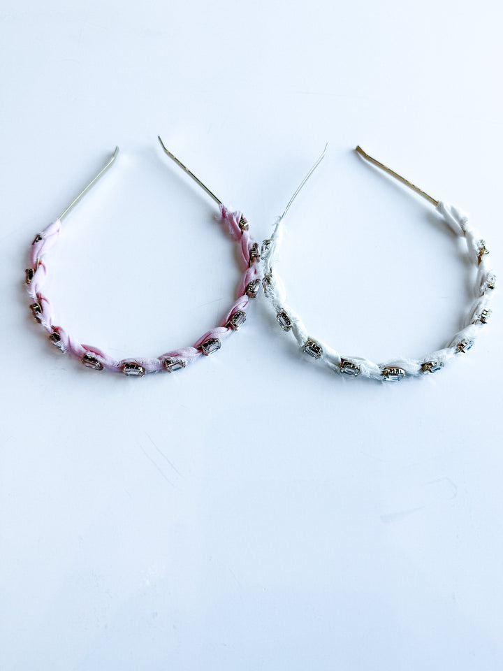 Phoebe Linen Rhinestone Headband