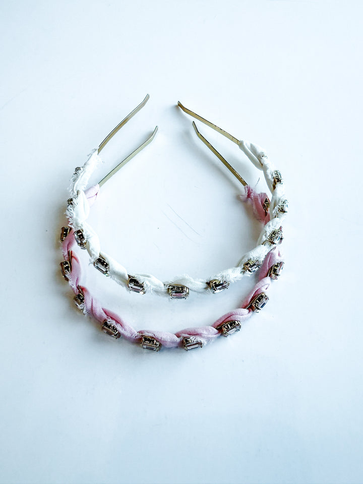 Phoebe Linen Rhinestone Headband