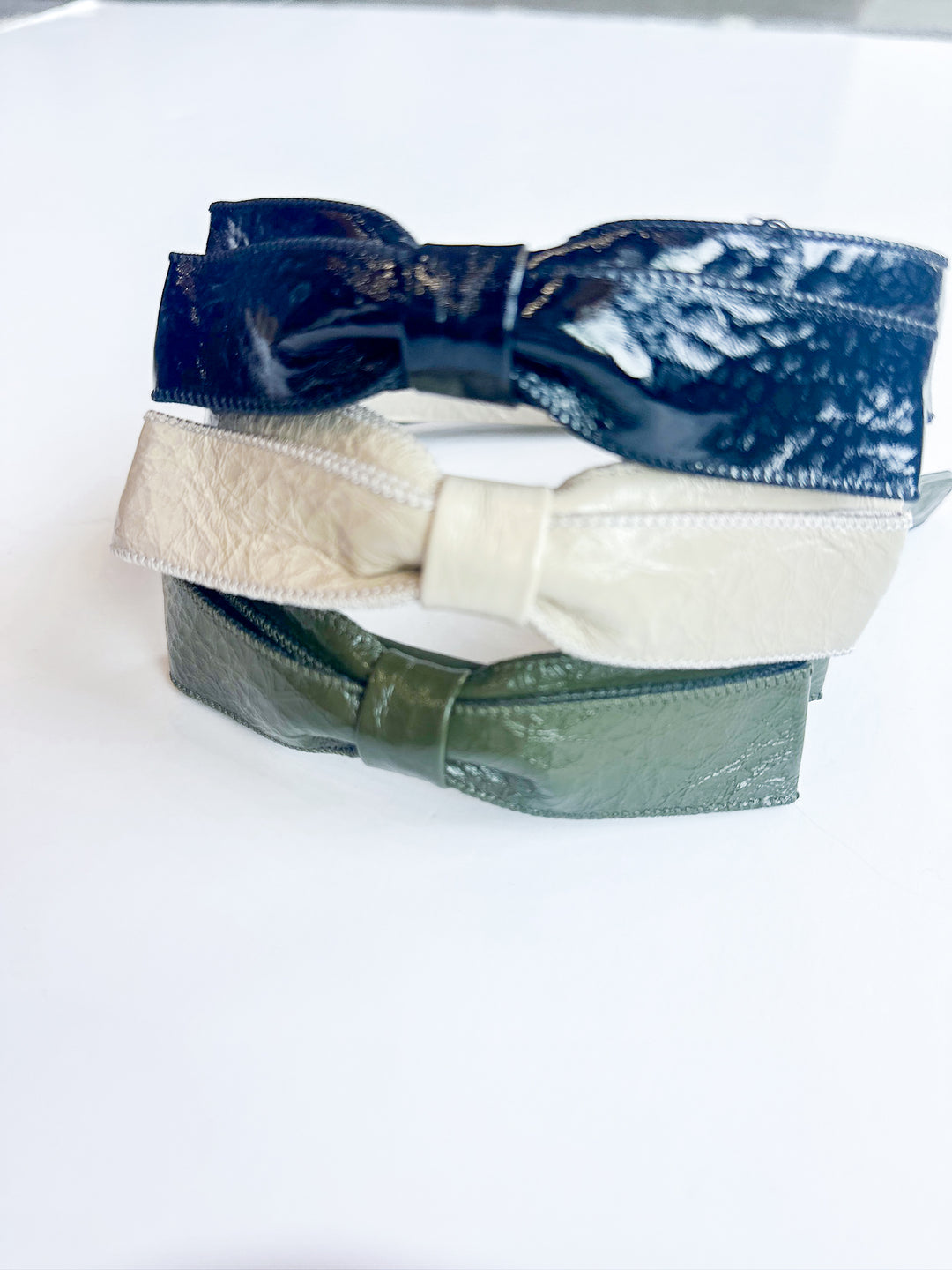 Paige Leather Bow Headband