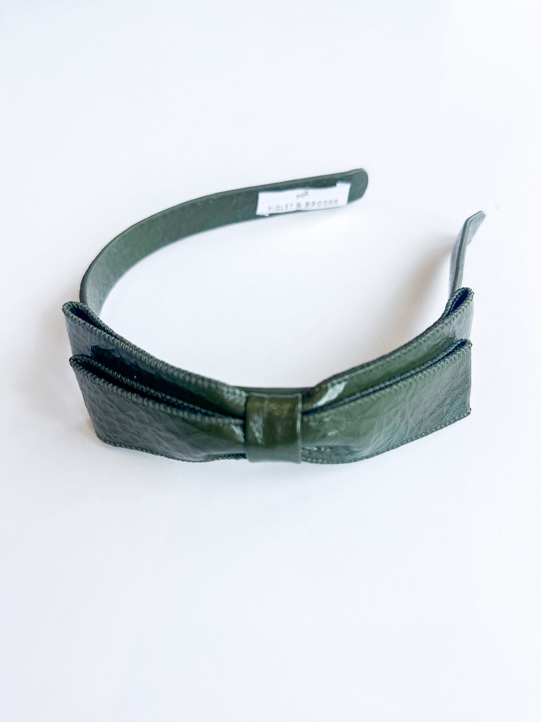Paige Leather Bow Headband