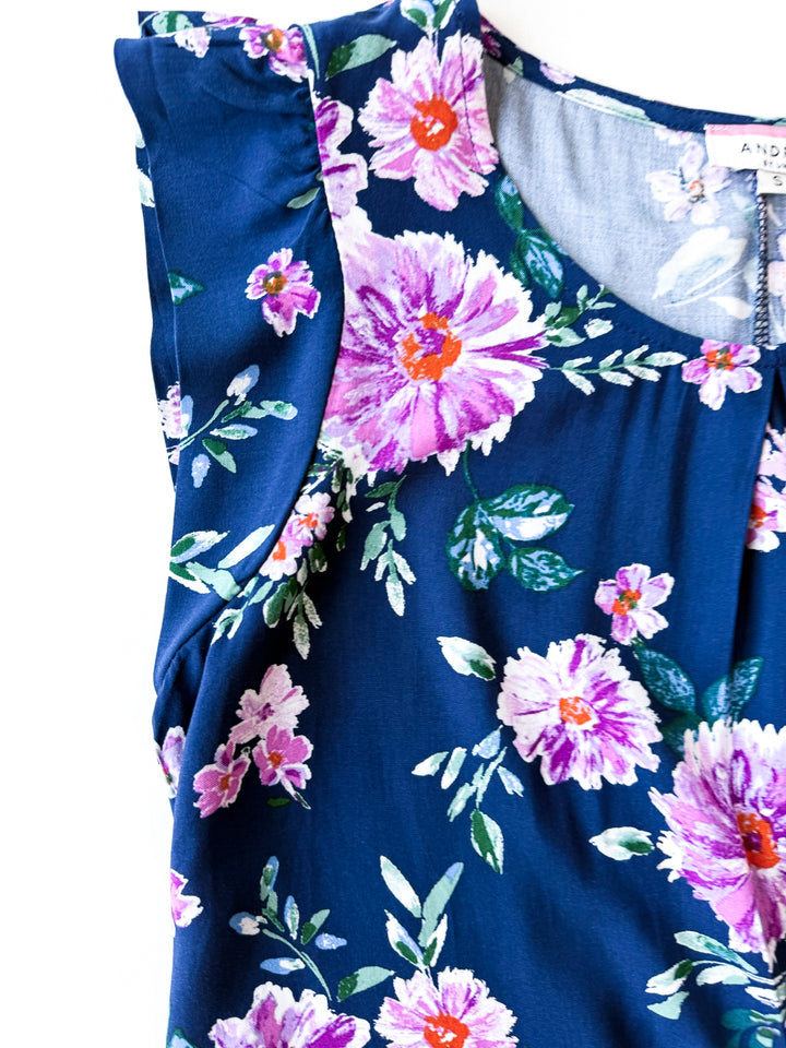 Flirting with Floral Flutter Blouse