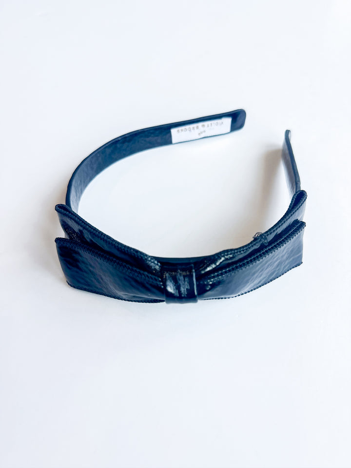 Paige Leather Bow Headband