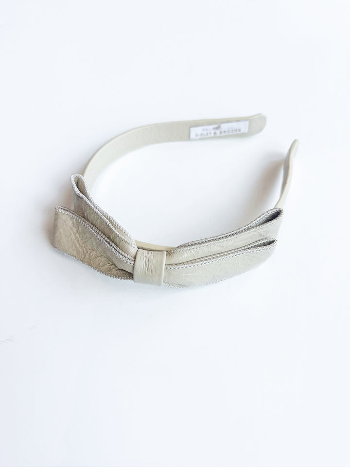 Paige Leather Bow Headband
