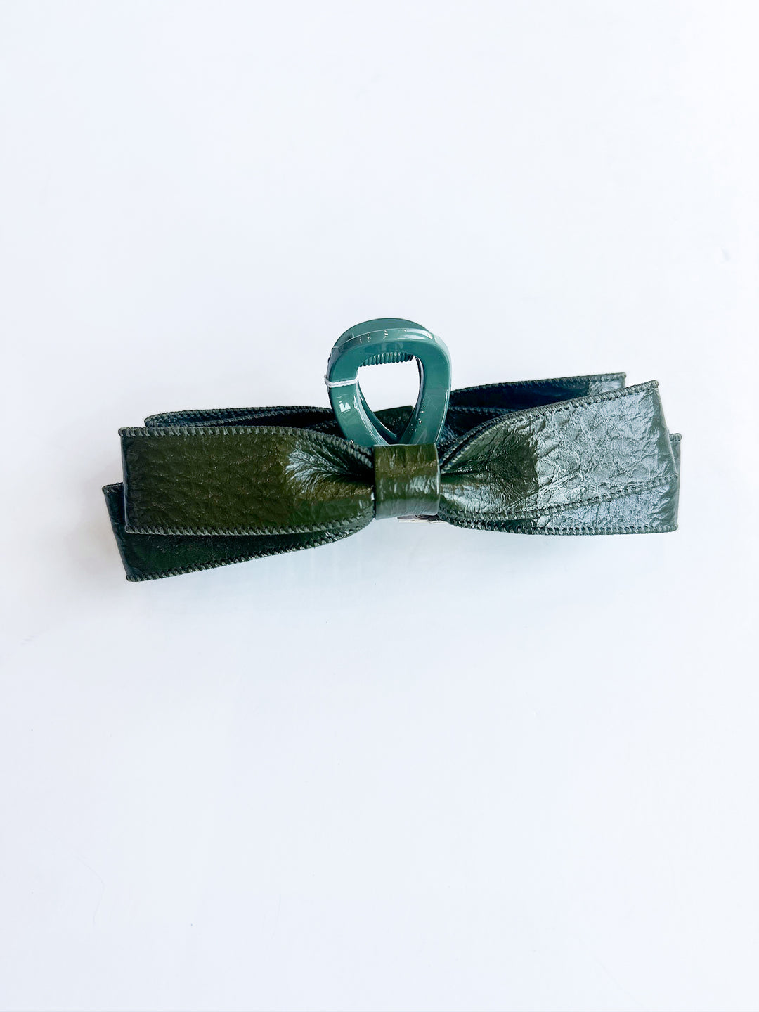 Paige Leather Bow Claw Clip