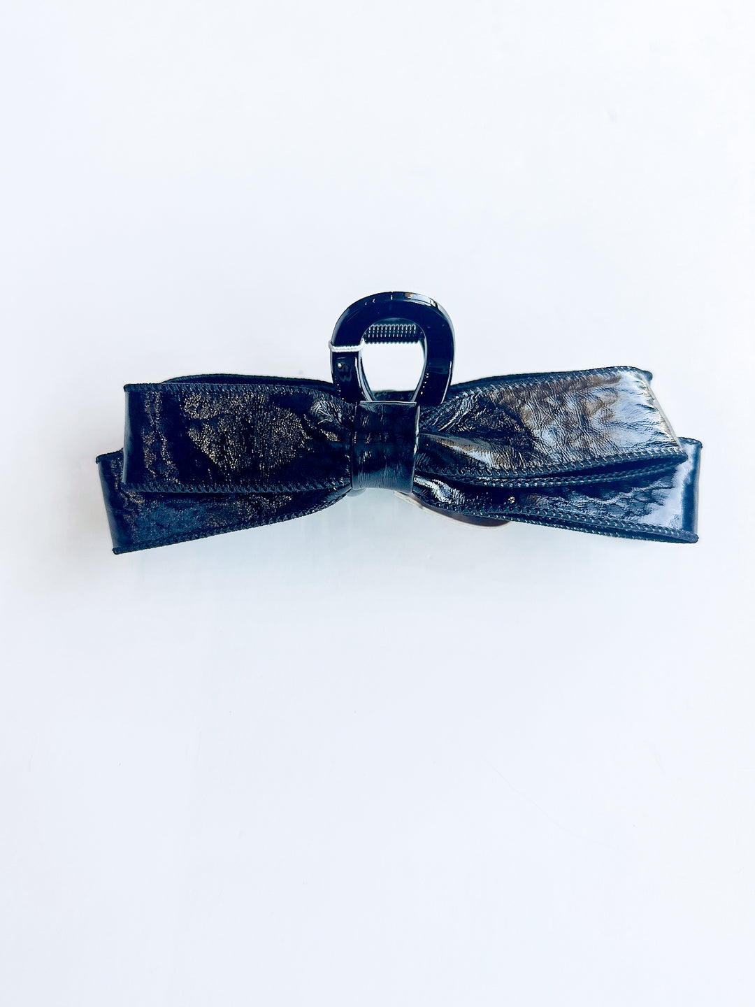 Paige Leather Bow Claw Clip