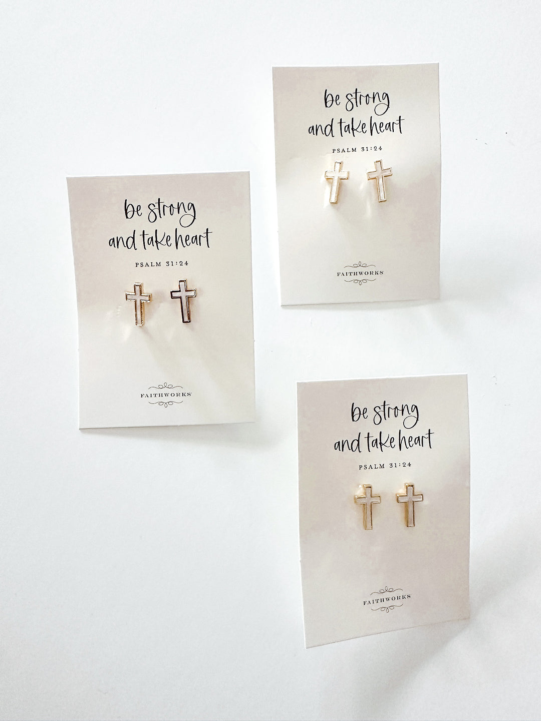 Mother of Pearl Cross Studs
