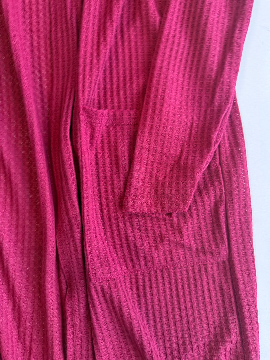 Waffle Knit Long Cardigan