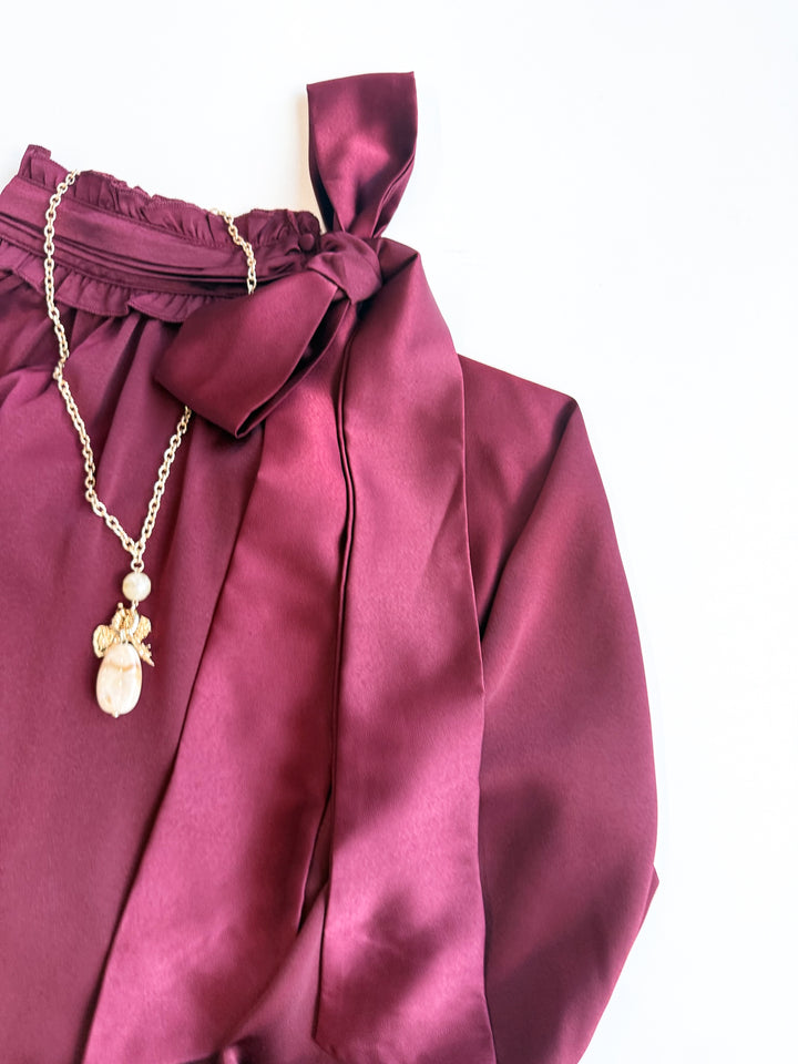 Simply Elegant Neck Tie Blouse