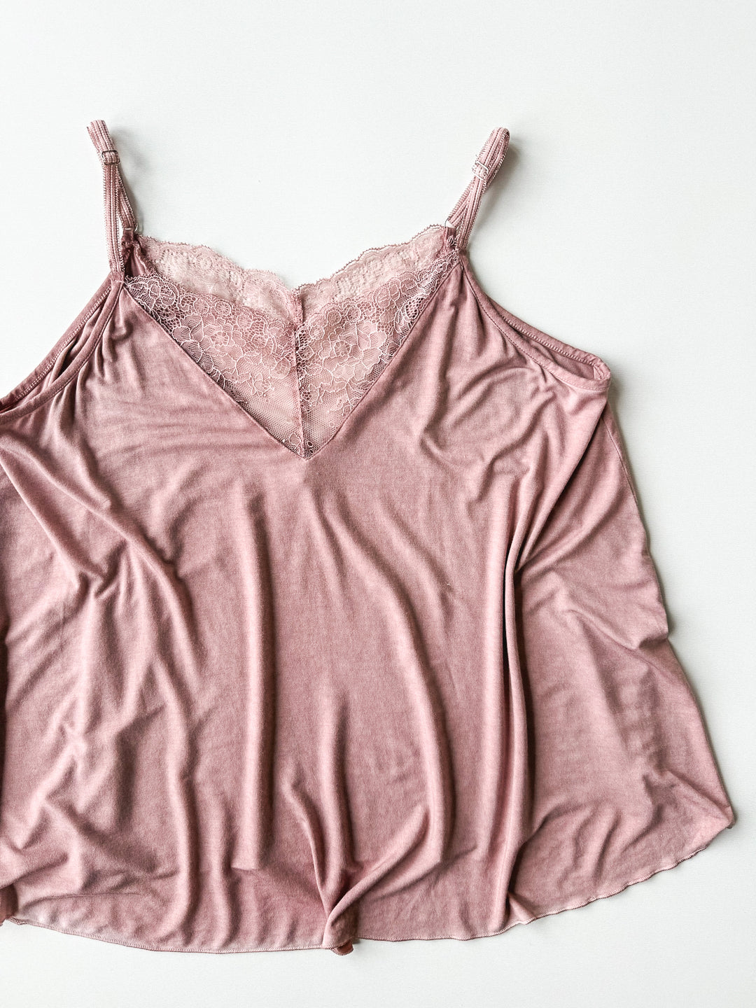 Easy Day Lace Trim Mineral Wash Tank