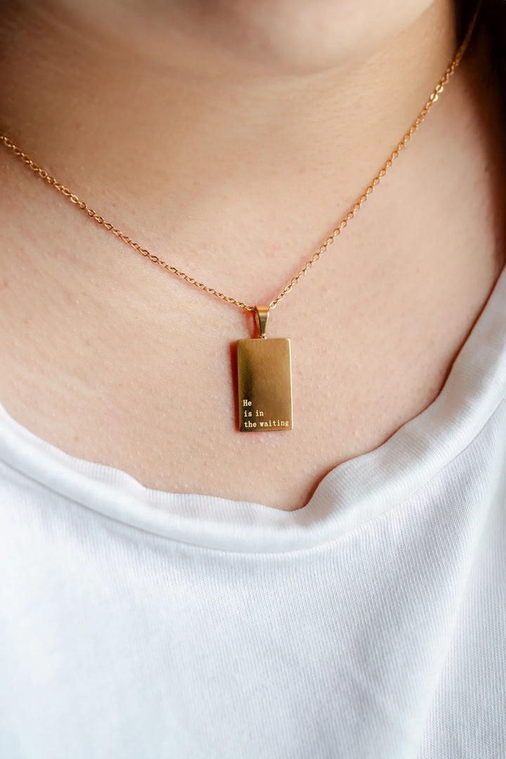 Jenessa Wait "He is in the Waiting" Necklace
