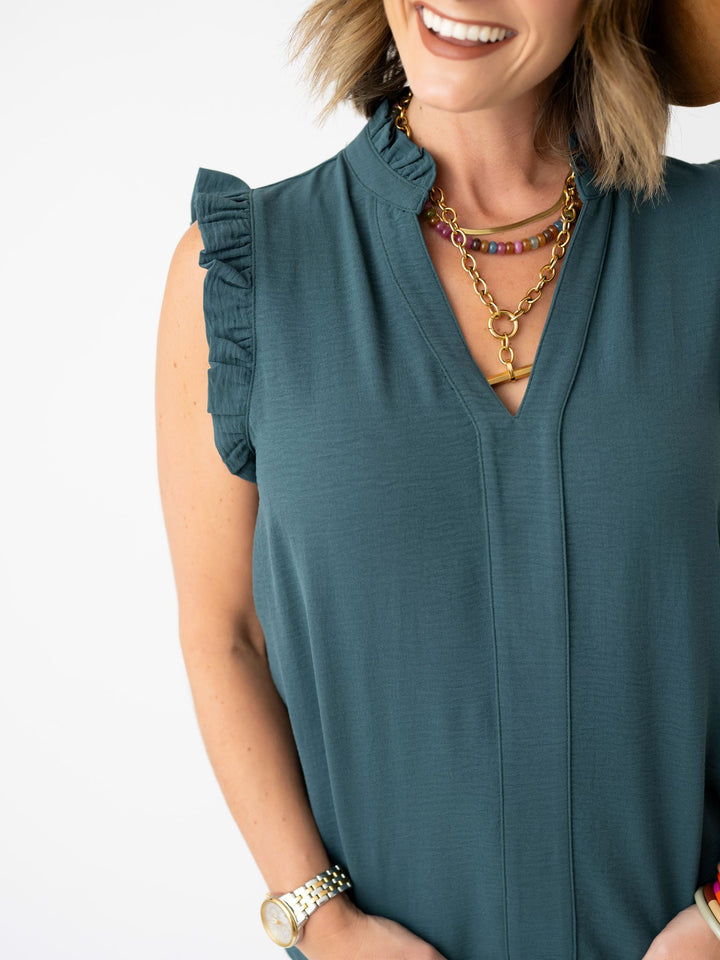 Willow Frill V Neck